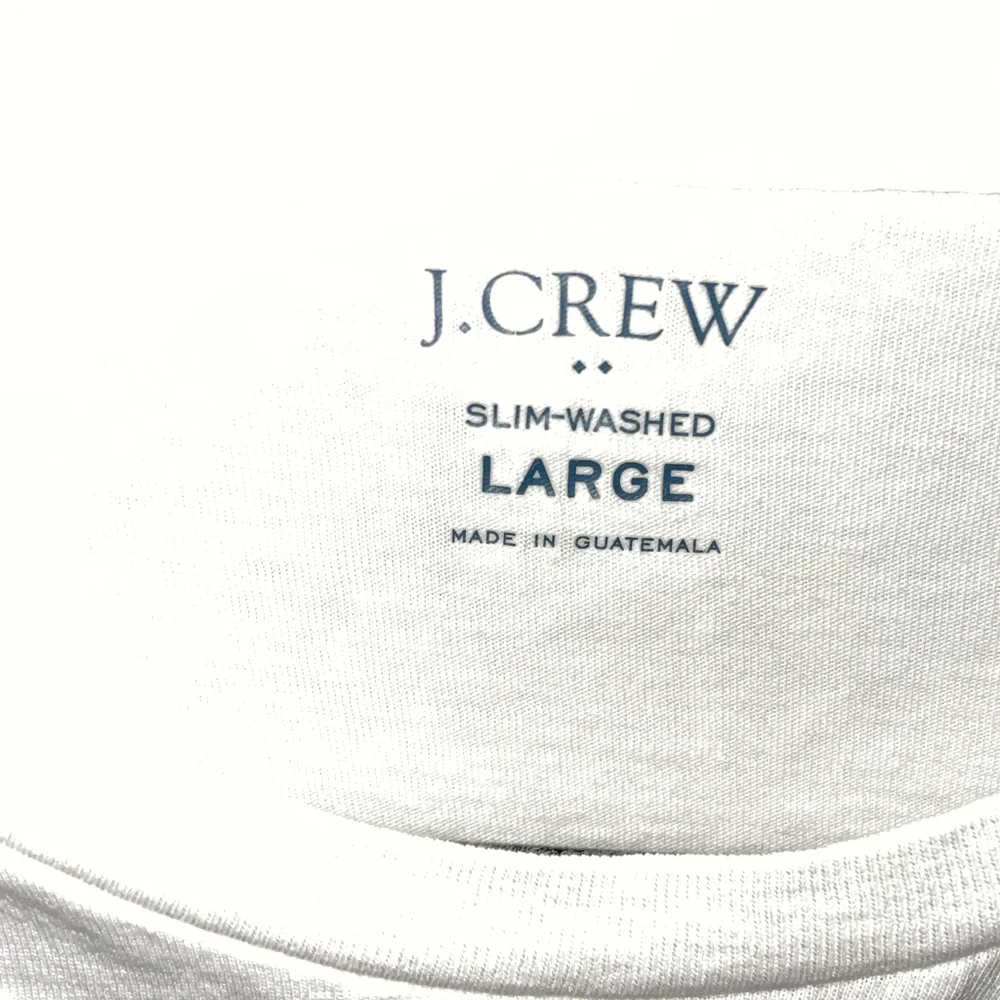 J. Crew White Short-Sleeve Pocket Crew T-Shirt